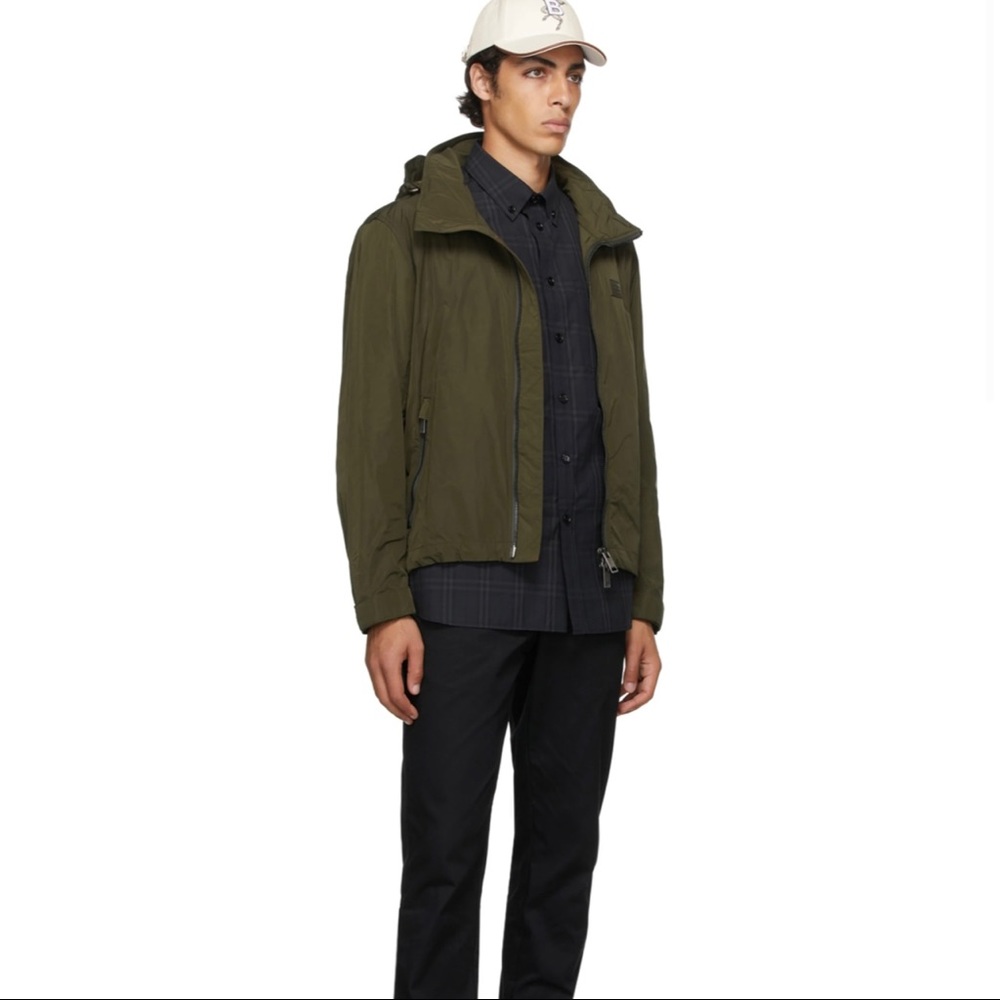 Burberry Green Hooded Jacket